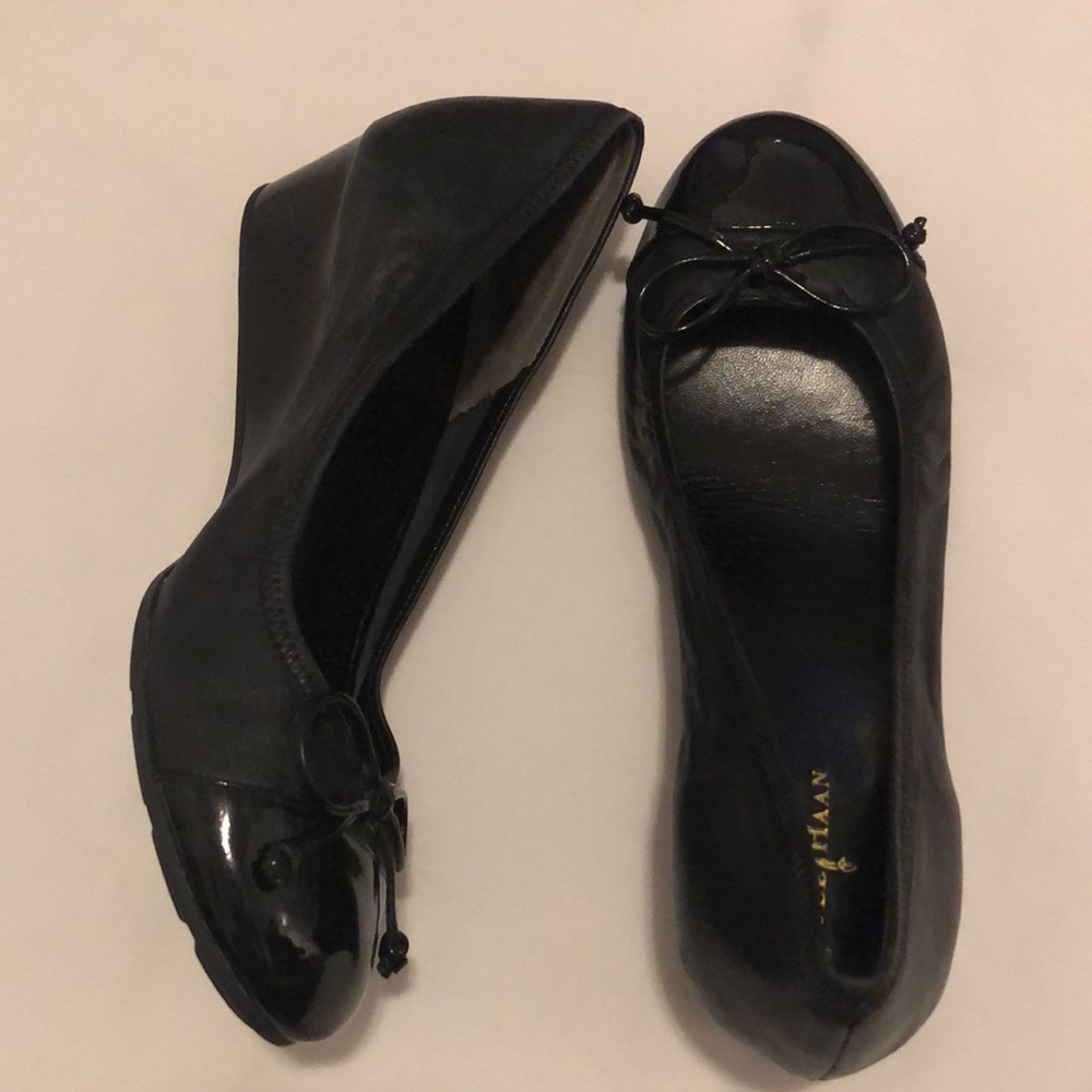 Cole Haan Nike Sole Black Wedges